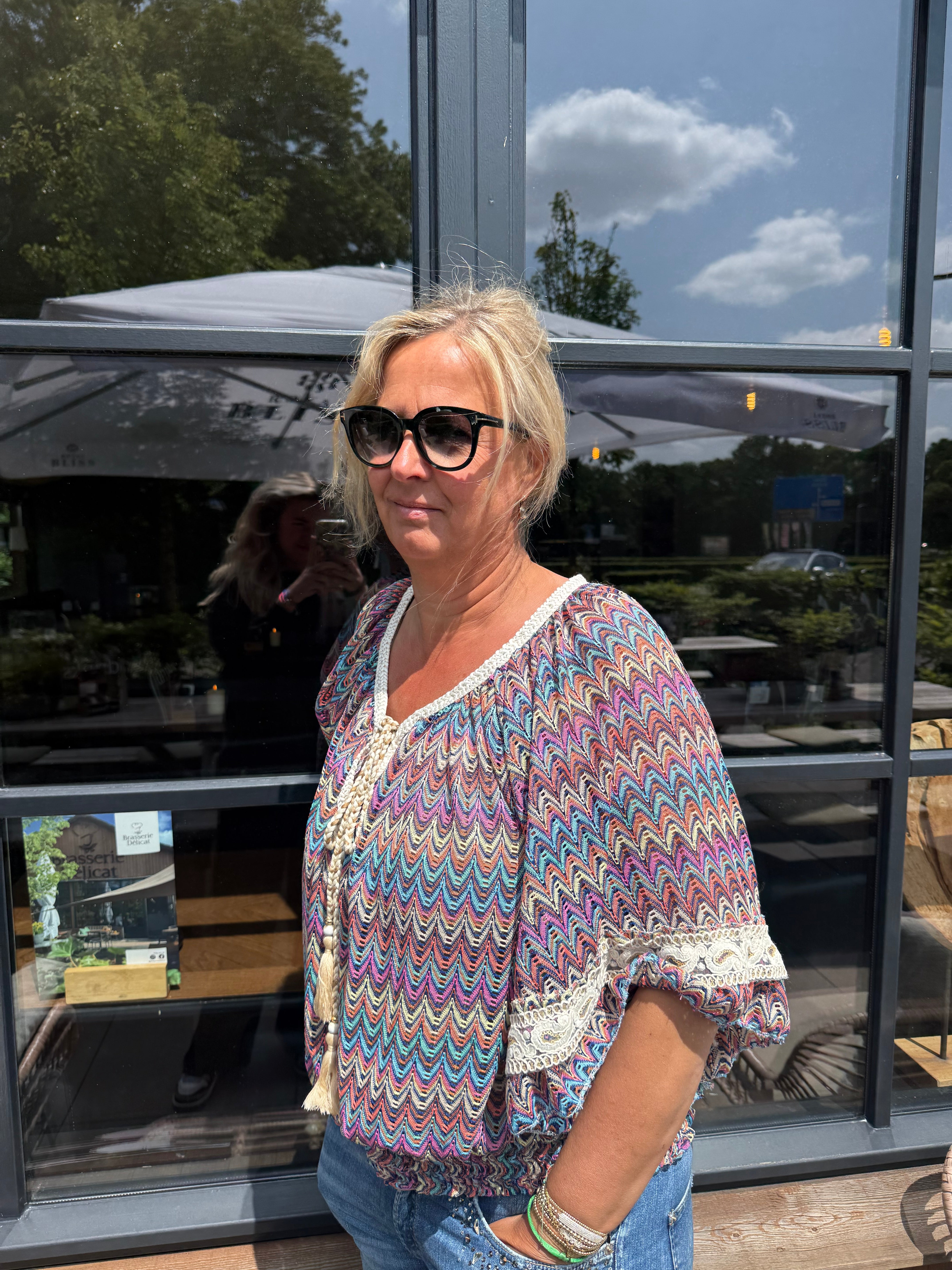 Multicolor Boho Blouse – One Size